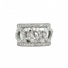 Load image into Gallery viewer, 14k White gold and Natural diamonds Men's Ring.