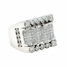 Load image into Gallery viewer, 14k White gold and Natural diamond Men's Ring