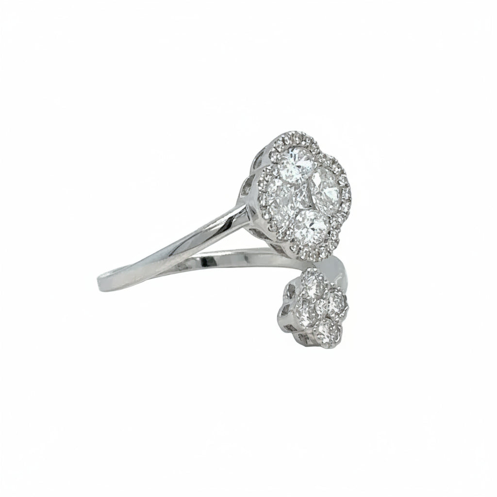 18k white gold and diamond Ladies Fancy Ring