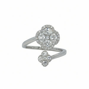18k white gold and diamond Ladies Fancy Ring