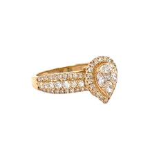Load image into Gallery viewer, 14k yellow and natural diamond ring