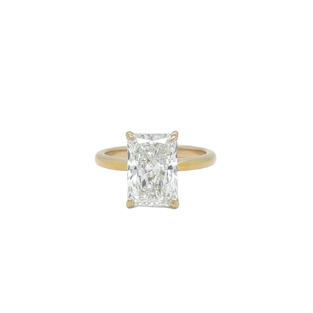 14k yellow gold and lab diamond Engagement Ring