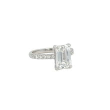 Load image into Gallery viewer, 14k white gold and lab diamond engagement ring.
