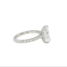 Load image into Gallery viewer, 14k white gold and lab diamond engagement ring.