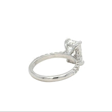 Load image into Gallery viewer, 14k white gold and lab diamond engagement ring.