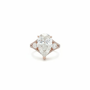 14k Rose gold and lab Engagement ring