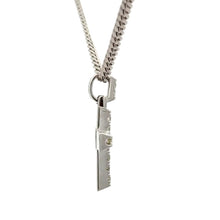 Load image into Gallery viewer, 14k White gold Cross Natural diamond pendant and chain