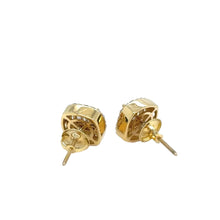 Load image into Gallery viewer, 14k yellow gold and natural diamonds earrings.