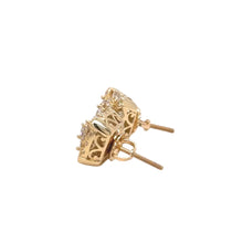 Load image into Gallery viewer, 14k yellow gold and natural diamonds earring.