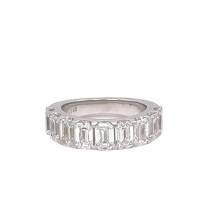 14k white gold and lab diamonds ring.