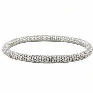 14k White gold and Lab diamonds bracelet.