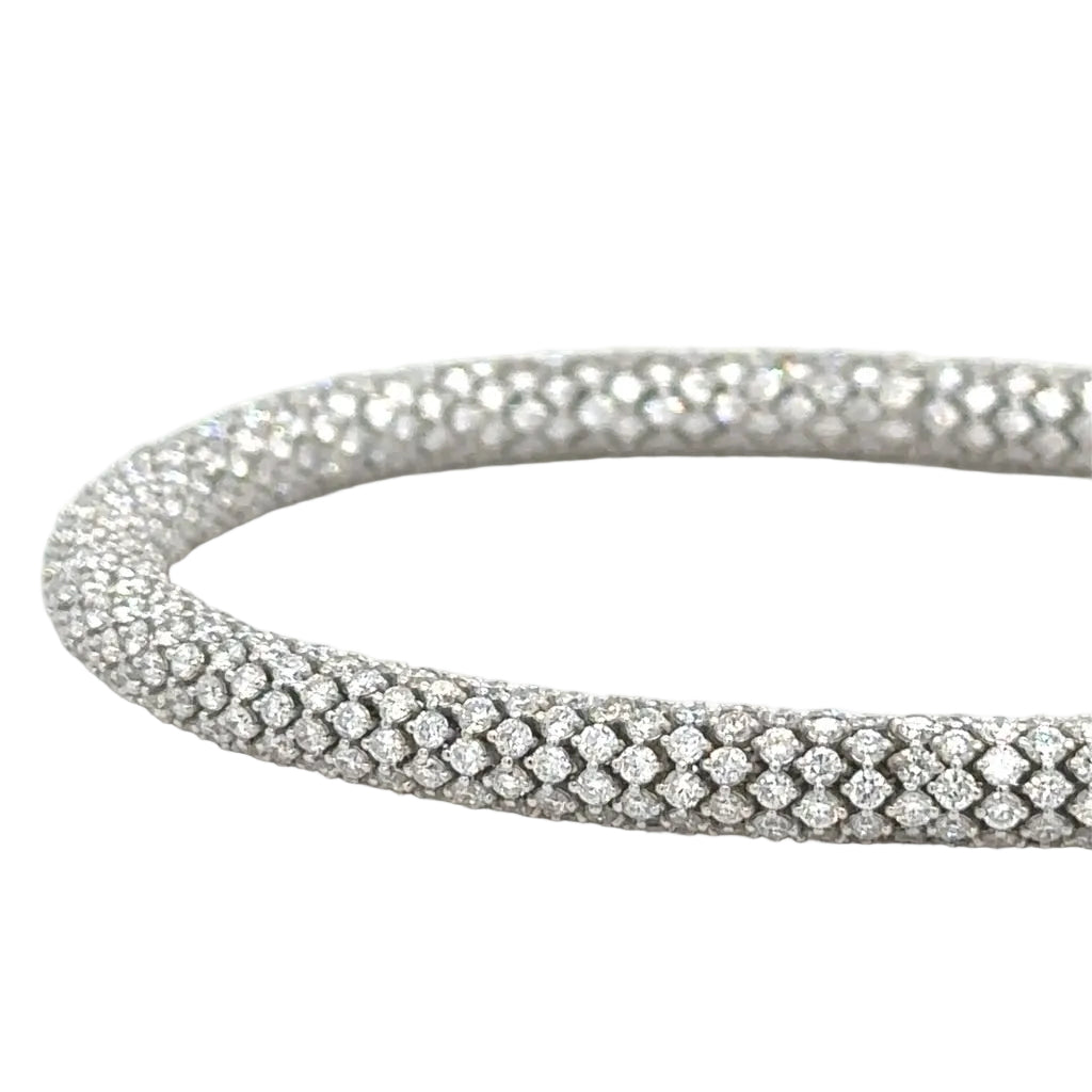 14k White gold and Lab diamonds bracelet.