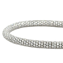 Load image into Gallery viewer, 14k White gold and Lab diamonds bracelet.