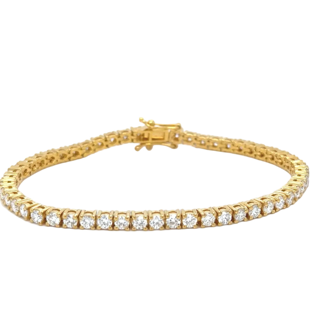 Silver and lab diamond bracelet.