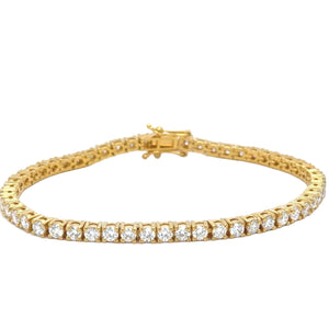 Silver and lab diamond bracelet.