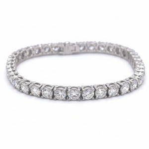 14k white gold and lab diamond bracelet.