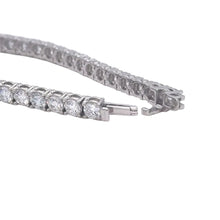 Load image into Gallery viewer, 14k white gold and lab diamond bracelet.