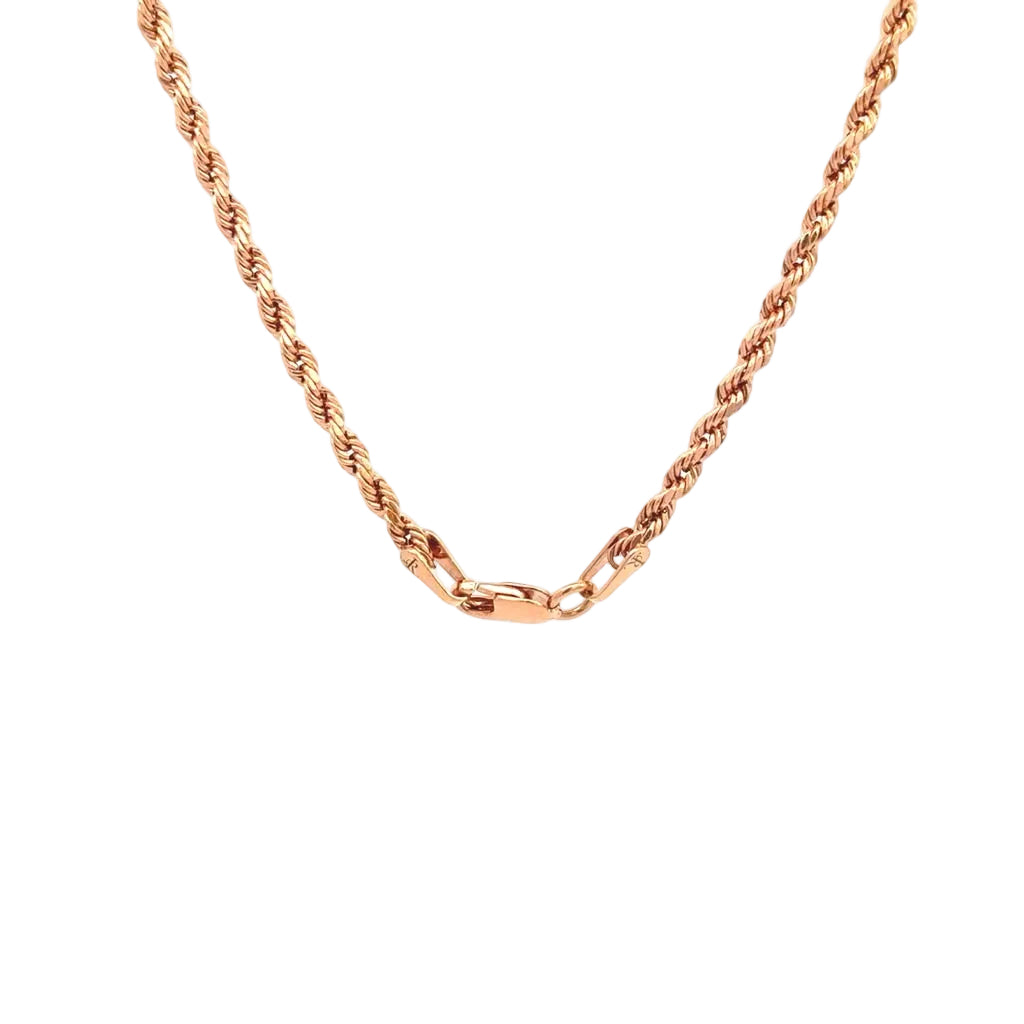 10k Rose & Yellow Gold Rope Chain (Choose your color)