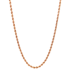 10k Rose & Yellow Gold Rope Chain (Choose your color)