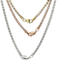 Load image into Gallery viewer, 10k Rose, White &amp; Yellow gold Ice-link Chain (choose your color)