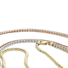 Load image into Gallery viewer, 10k Rose, White &amp; Yellow gold Ice-link Chain (choose your color)