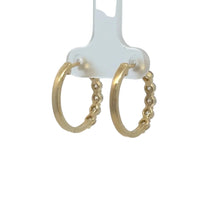 Load image into Gallery viewer, 14k yellow gold and lab diamond Hoop Earrings