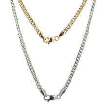 Load image into Gallery viewer, 10k white and yellow gold cuban chain (choose your color)