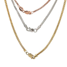 Load image into Gallery viewer, 10k rose, white &amp; yellow gold franco chains (choose your color)