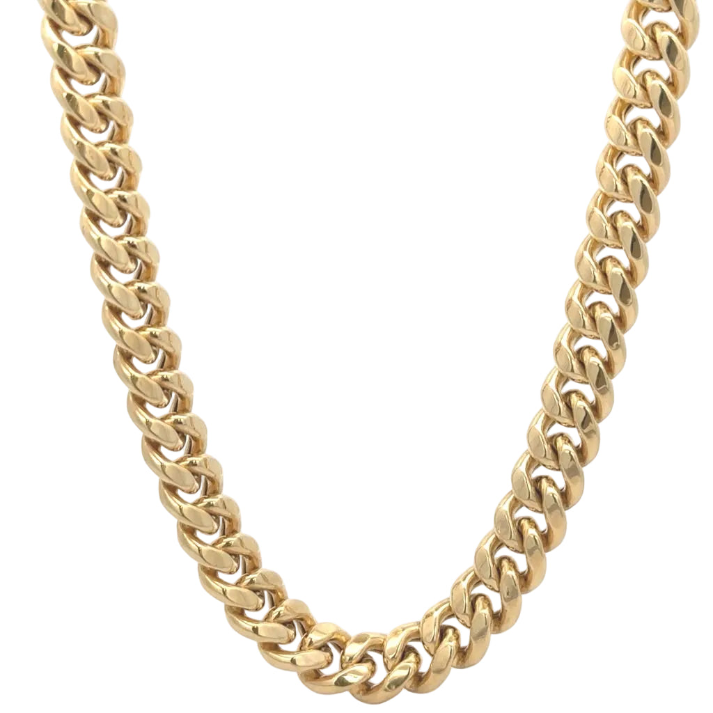 14k Yellow Gold hollow cuban Chain