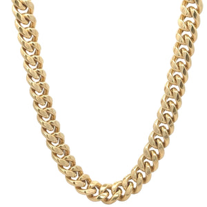 14k Yellow Gold hollow cuban Chain