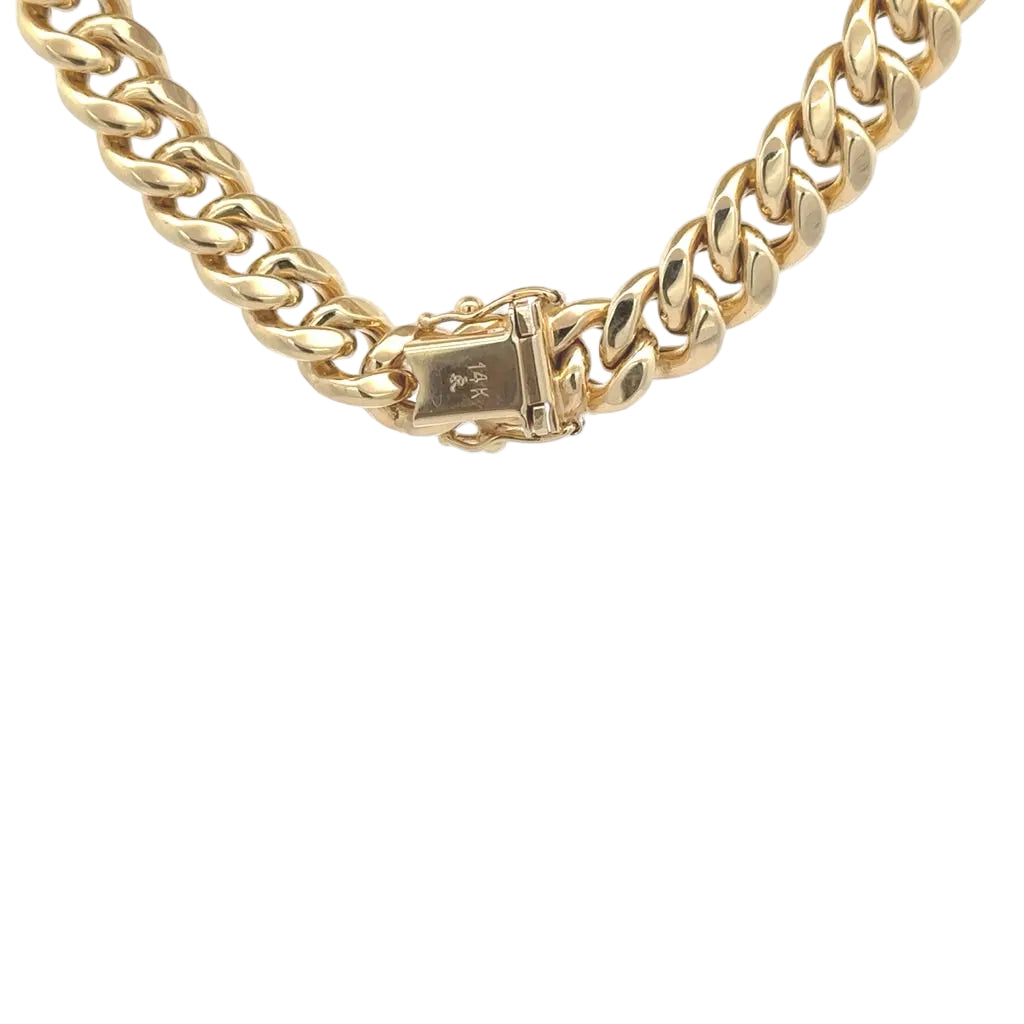 14k Yellow Gold hollow cuban Chain