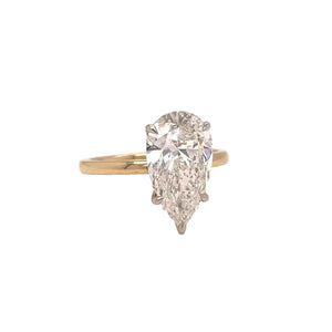 14k two tone gold and lab Engagement ring