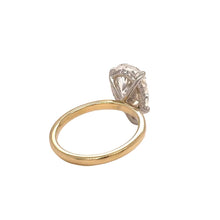 Load image into Gallery viewer, 14k two tone gold and lab Engagement ring