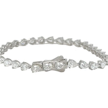 Load image into Gallery viewer, 14k White gold and lab diamond tennis bracelet