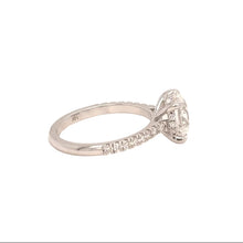 Load image into Gallery viewer, 14k white gold and lab diamond engagement ring.