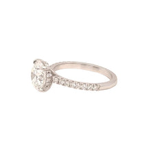 Load image into Gallery viewer, 14k white gold and lab diamond engagement ring.