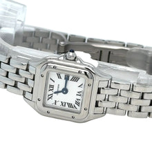 Load image into Gallery viewer, 4 piece deal : 22mm Cartier Panthère Stainless Steel Watch (White dial, papers) + White Gold + 2 gifts &amp; Diamond Bangle