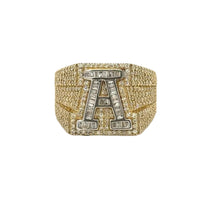 Load image into Gallery viewer, 10k Diamond and Yellow,White Gold Initial Ring.