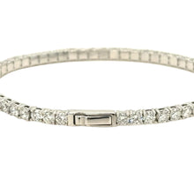 Load image into Gallery viewer, 10k White gold Lab diamonds Fancy Bangle Bracelet