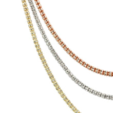 Load image into Gallery viewer, 10k Rose, White &amp; Yellow gold Ice-link Chain (choose your color)