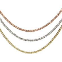Load image into Gallery viewer, 10k Rose, White &amp; Yellow gold Ice-link Chain (choose your color)