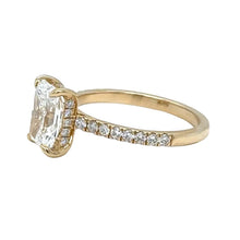 Load image into Gallery viewer, 14k yellow gold and lab Engagement ring