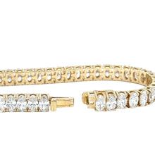 Load image into Gallery viewer, 14k yellow gold and Lab Diamond Fancy tennis Bracelet.