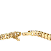 Load image into Gallery viewer, 14k yellow gold and Lab Diamond Fancy tennis Bracelet.