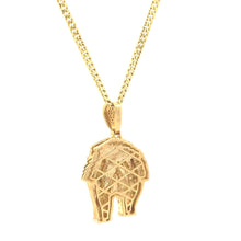 Load image into Gallery viewer, 10k Gold Flaunt wealth Pendant &amp; Gold Cuban Link Chain