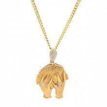 Load image into Gallery viewer, 10k Gold Flaunt wealth Pendant &amp; Gold Cuban Link Chain
