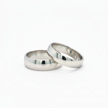 Load image into Gallery viewer, His and Hers 14k White Gold Wedding Band Rings