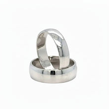Load image into Gallery viewer, His and Hers 14k White Gold Wedding Band Rings