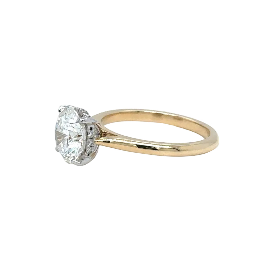 14k two-tone gold and lab diamond Engagement Ring.