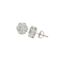 Load image into Gallery viewer, 14k white gold and diamond Earrings